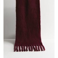 Burgundy Brushed Fringed Scarf New Look | New Look (UK)