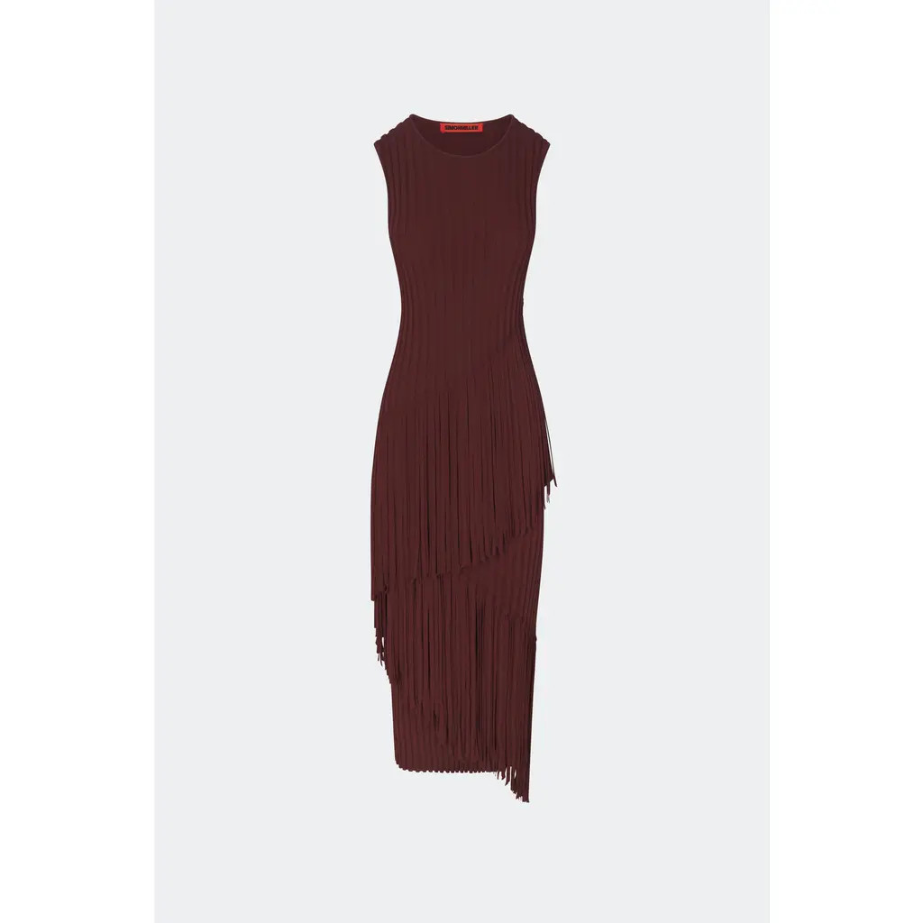SIMONMILLER Spiral Knit Dress in Choco Brown at Nordstrom, Size Large | Nordstrom