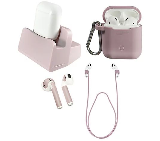 Apple Airpods with Wireless Charging Case and Accessories Bundle - QVC.com | QVC