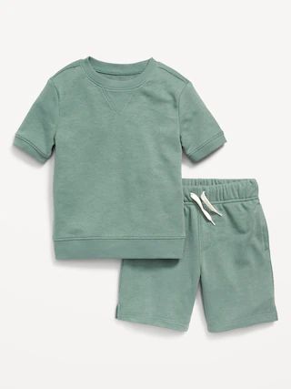 French-Terry Short-Sleeve Sweatshirt & Sweat Shorts Set for Toddler | Old Navy (CA)
