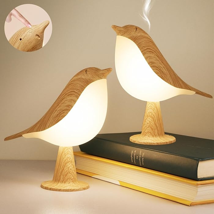 2 Cute Bird Table Lamps Combo,Rechargeable Cordless Lamp with 3 Color Temperature and Adjustable ... | Amazon (US)