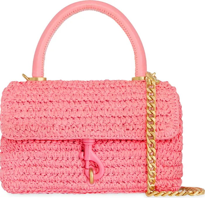 Rebecca Minkoff Edie Top Handle Straw Satchel Bag | Nordstrom | Nordstrom