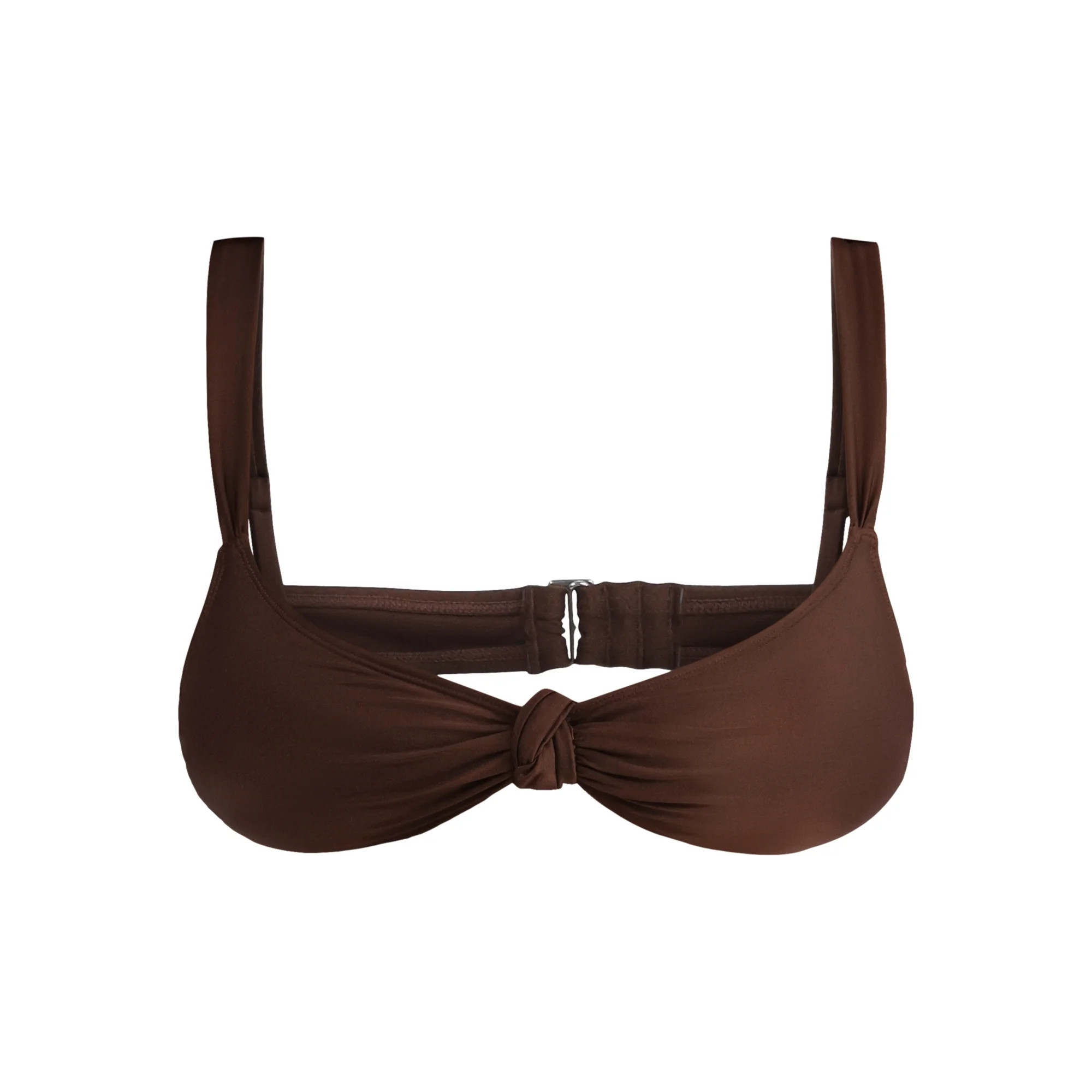 No Boundaries Women's Wide Strap Knot Bralette Swim Top, Sizes XXS-XXL - Walmart.com | Walmart (US)