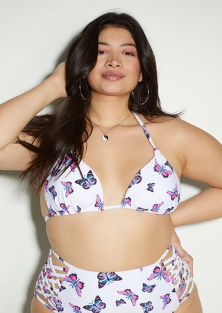 White Butterfly Convertible Bikini Top | rue21