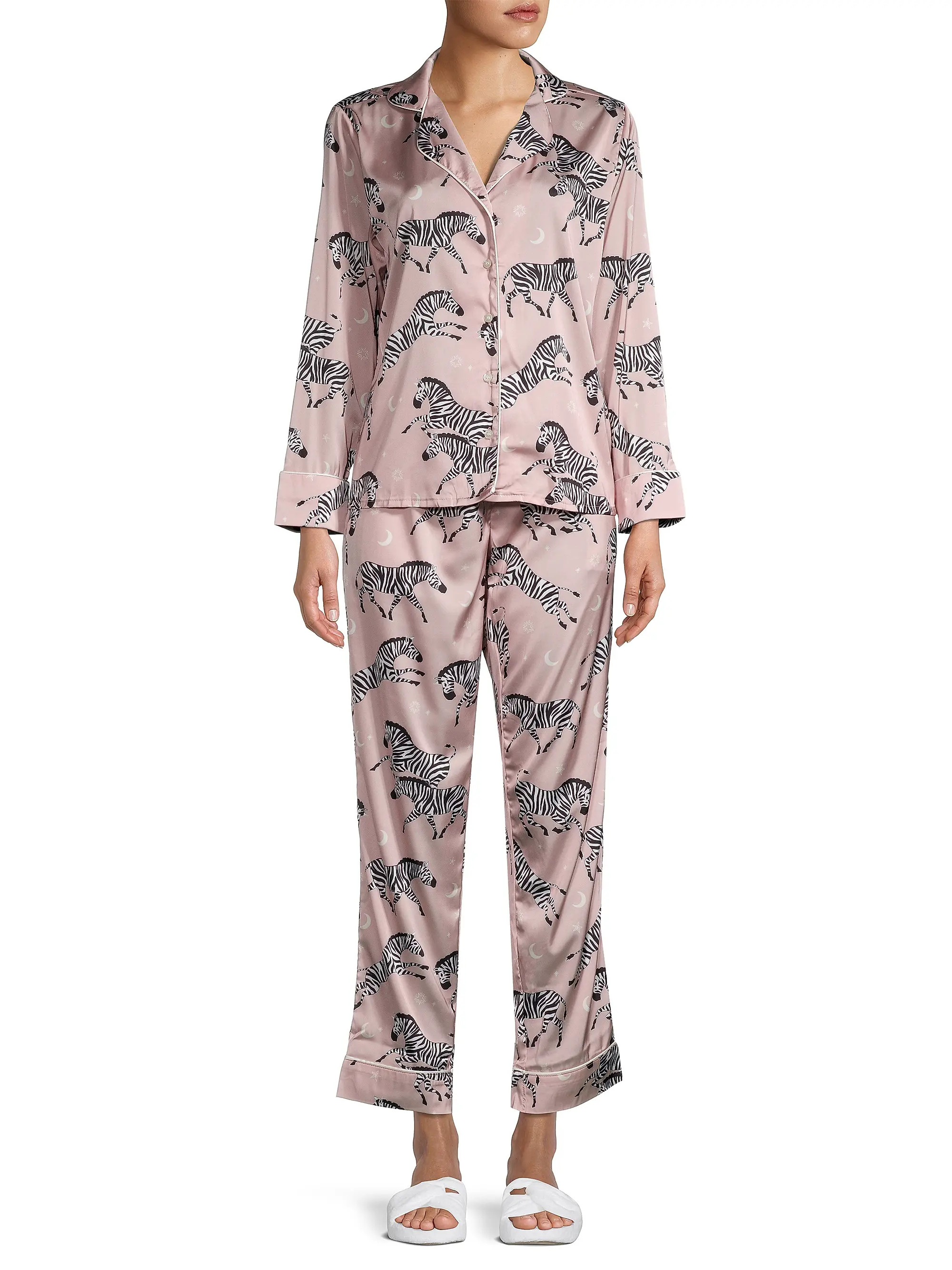 Averie Two-Piece Zebra Print Pajama Set | Saks Fifth Avenue | Saks Fifth Avenue