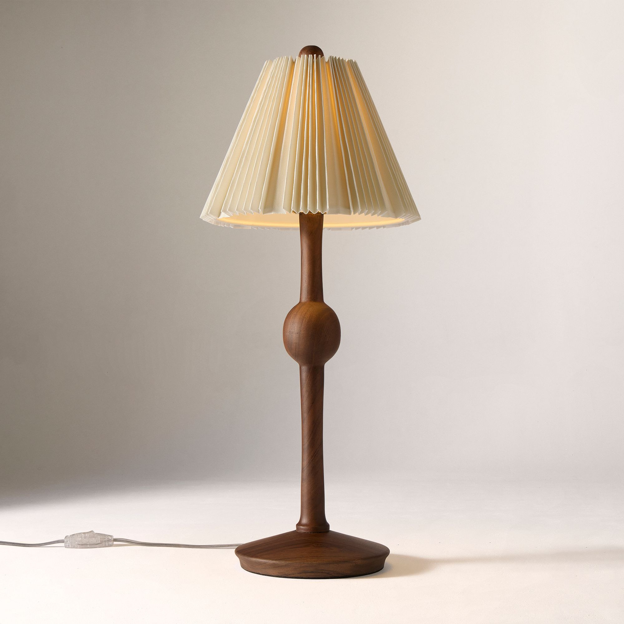 Pierce & Ward Ribbed Wood Table Lamp (20") | West Elm (US)