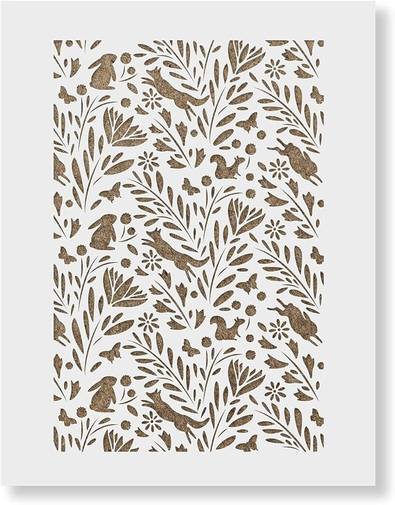 Forest Pattern Wall Stencil - Wall Stencil, Stencil Designs, Stencil for Painting, Wall Stencils ... | Amazon (US)