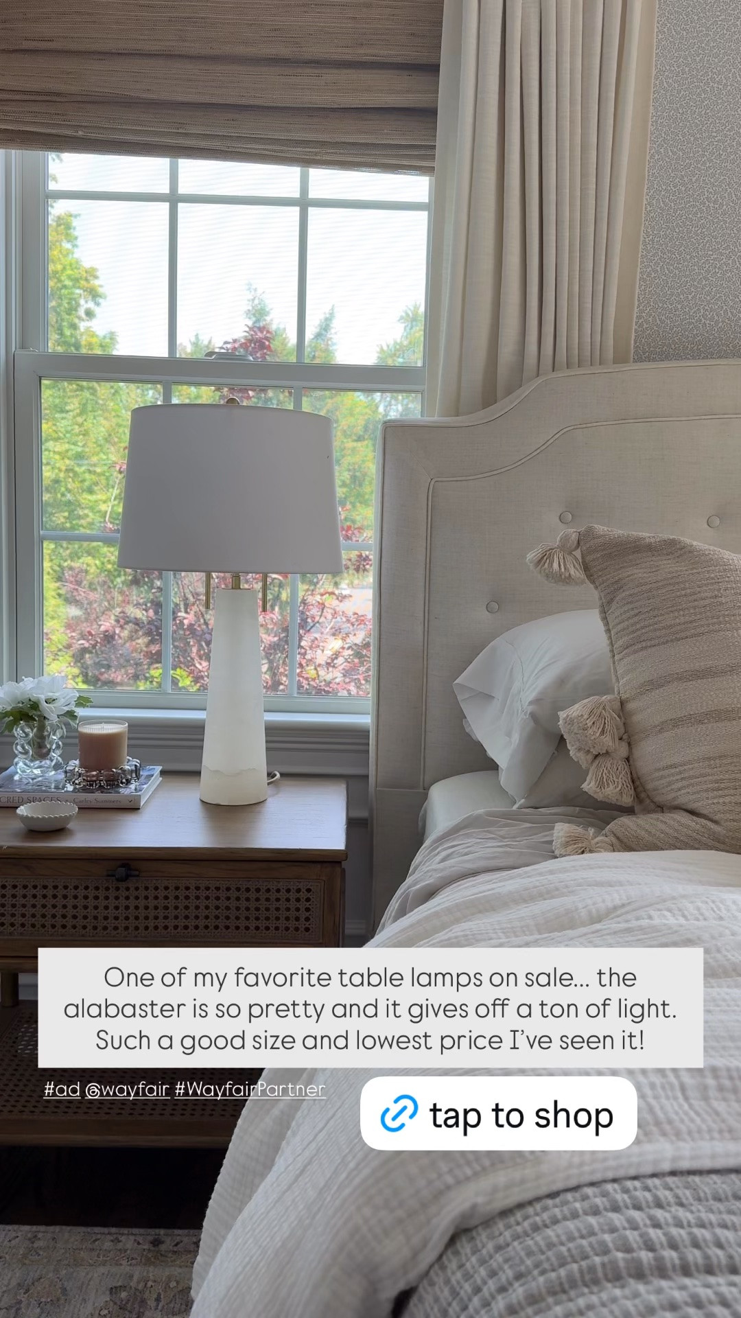 These alabaster table lamps from @Wayfair are such a good find and cute t on sale. Love the size and how they give off a ton of light in the evening! Perfect for your bedroom, living room or entryway

#LTKSaleAlert #LTKHome #LTKvlog