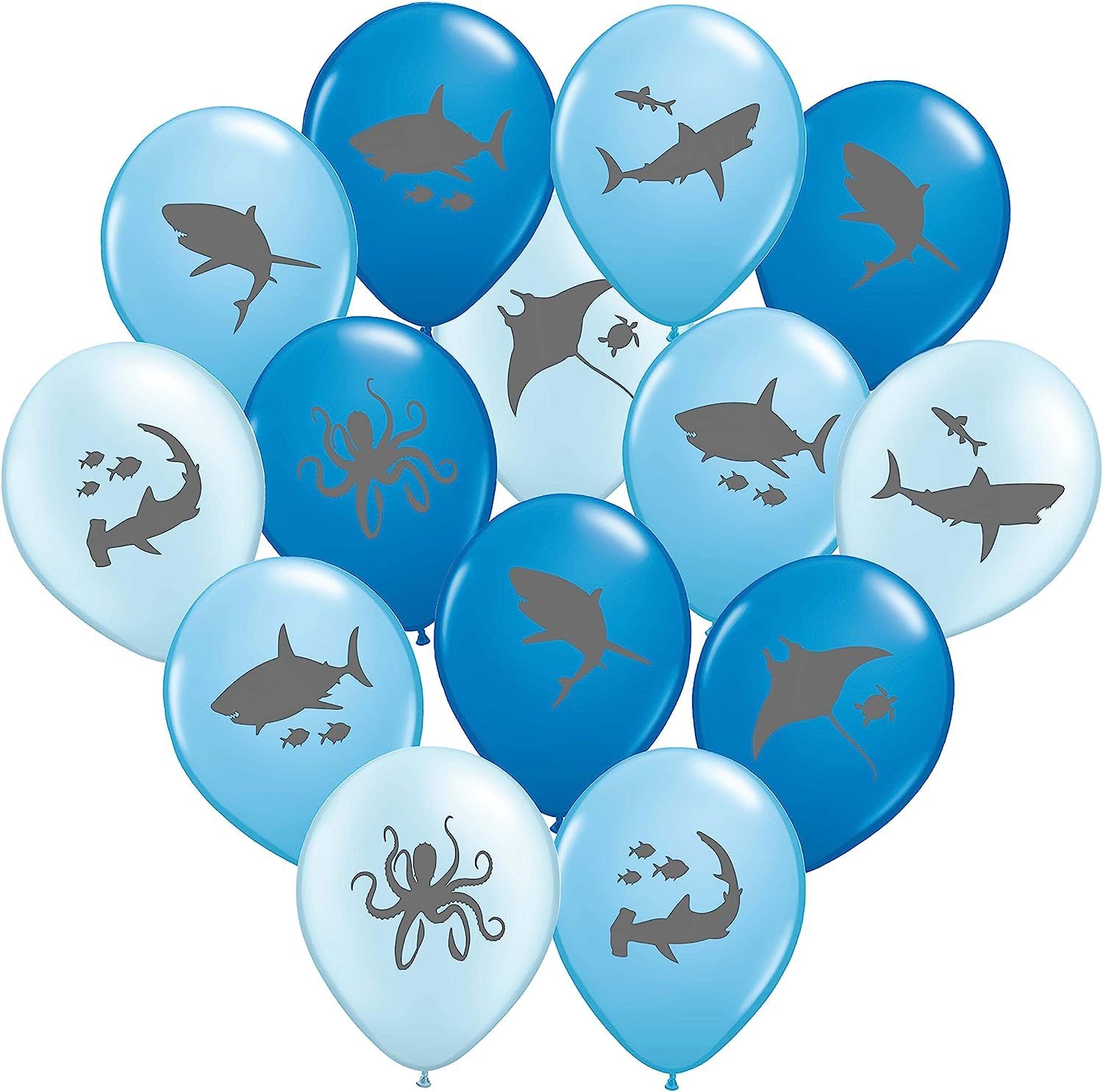 Gypsy Jade's Ocean Blue Shark Balloons - Great For Shark Themed Birthday Parties, Shark Week Part... | Amazon (US)