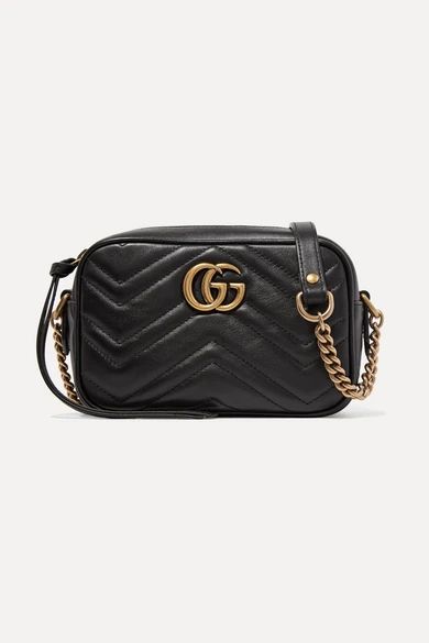 Gucci - Gg Marmont Camera Mini Quilted Leather Shoulder Bag - Black | NET-A-PORTER (US)
