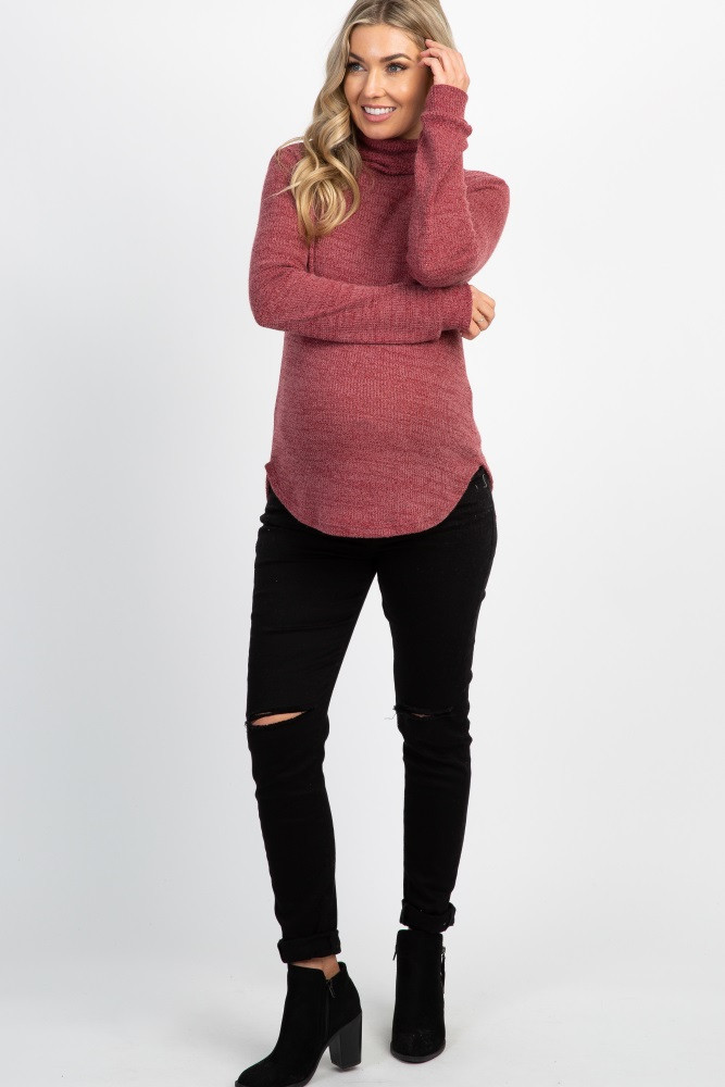 Red Cowl Neck Maternity Top | PinkBlush Maternity