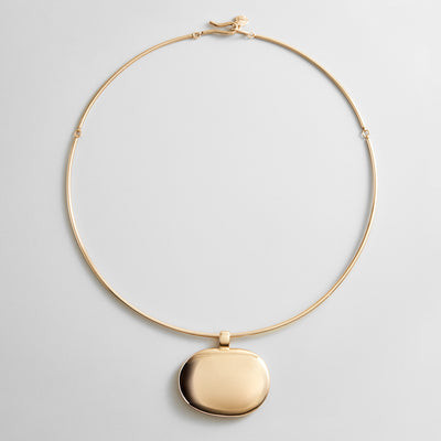 Brandy Pendant Collar Necklace - Gold | BaubleBar