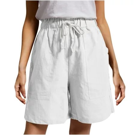Wide Leg Palazzo Pants for Women Plus Size Capri Pants for Women Petite Women Cotton Linen Plus Size | Walmart (US)