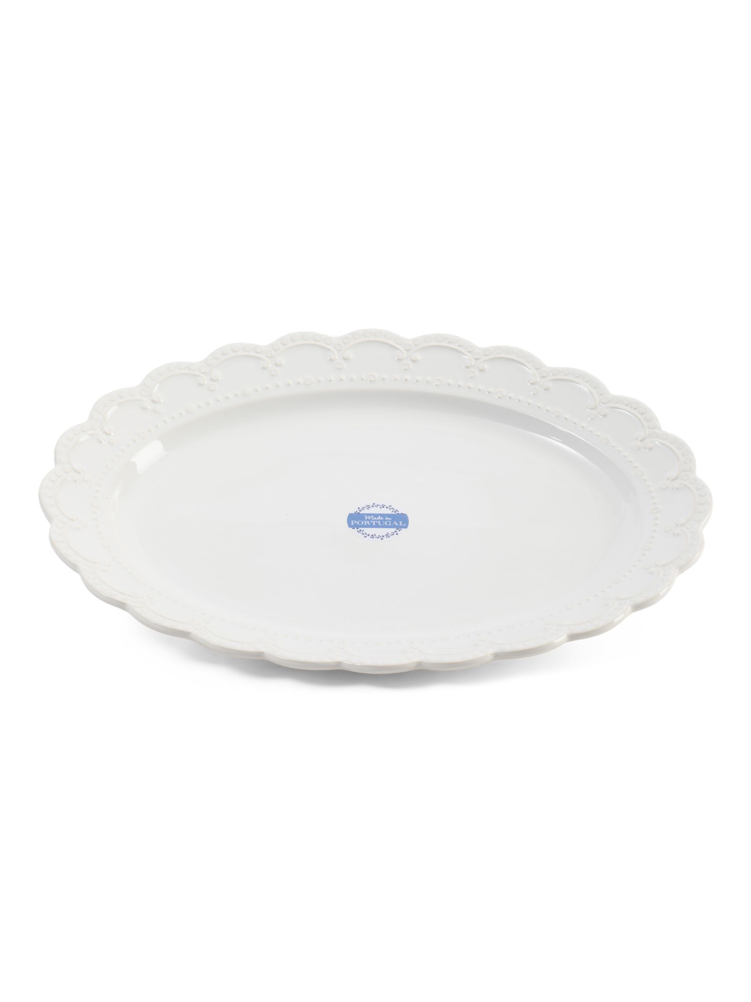 Made In Portugal 16in Scalloped Serving Platter | TJ Maxx