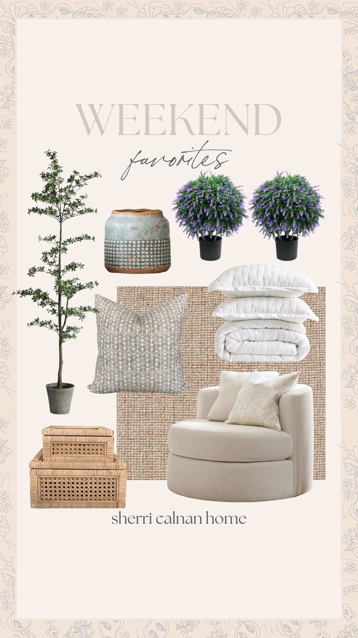 Weekend Favorites

jute rug, faux plant, gray pattern pillow, quince bedding, white bedding, vintage flower pot, blue vintage vase, walmart chair, walmart swivel chair, beige swivel chair, sherri calnan home 

 

#LTKSeasonal #LTKHome #LTKSaleAlert