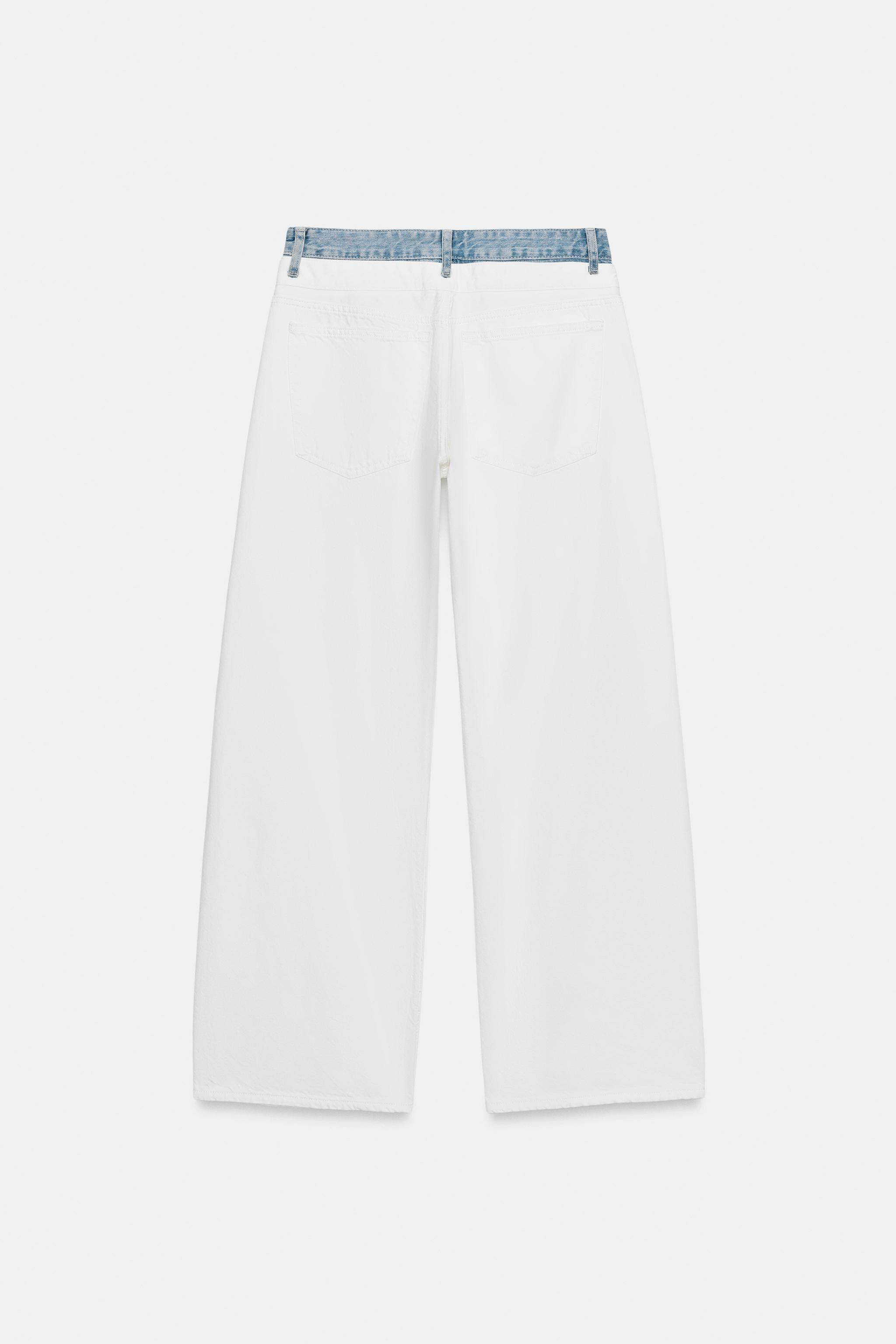 TRF DOUBLE WAISTBAND STRAIGHT-LEG JEANS | Zara UK