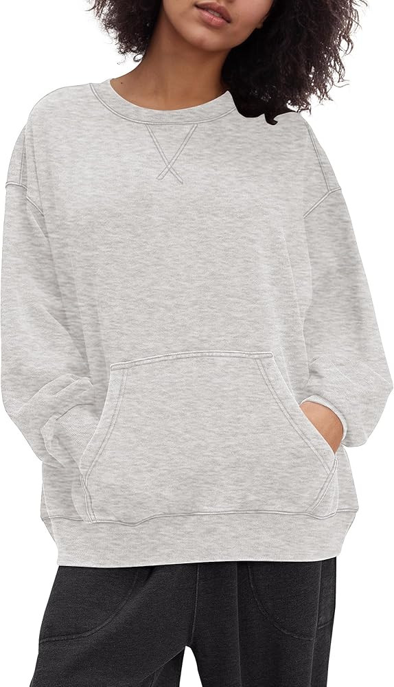 Gacaky Sweatshirt for Women Oversized Casual Crewneck Sweaters Hoodies Comfy Fall Pullover Tops F... | Amazon (US)