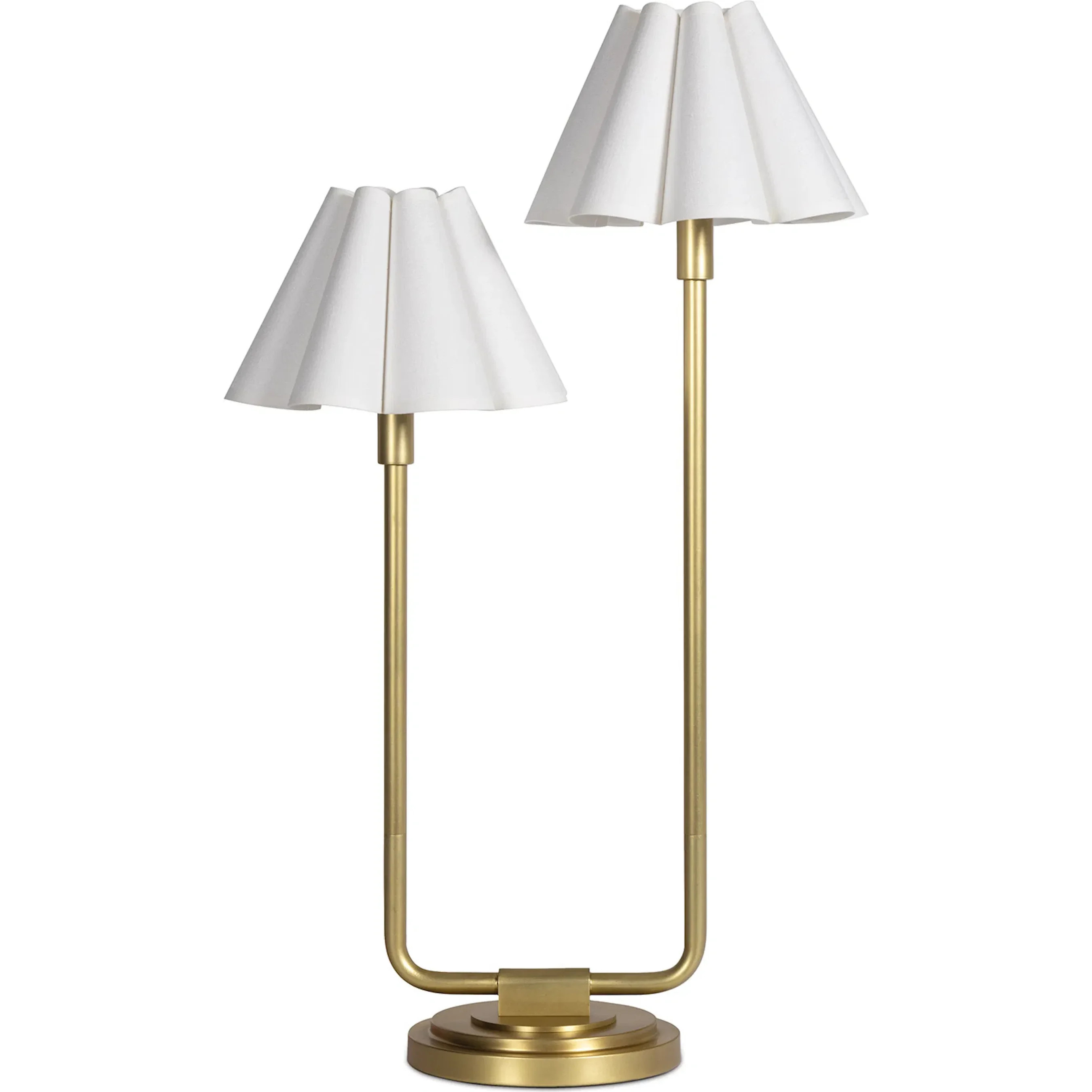 Polly Double Arm Table Lamp, White | Layla Grayce