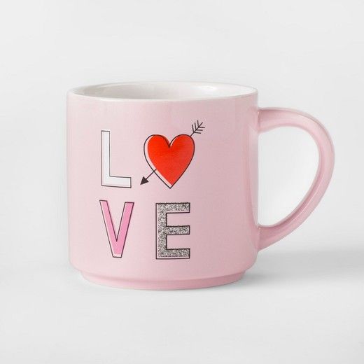 Love Glazed Stoneware Mug 14oz Pink - Threshold™ | Target