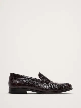 Leather Moc-Toe Loafer | Banana Republic (US)
