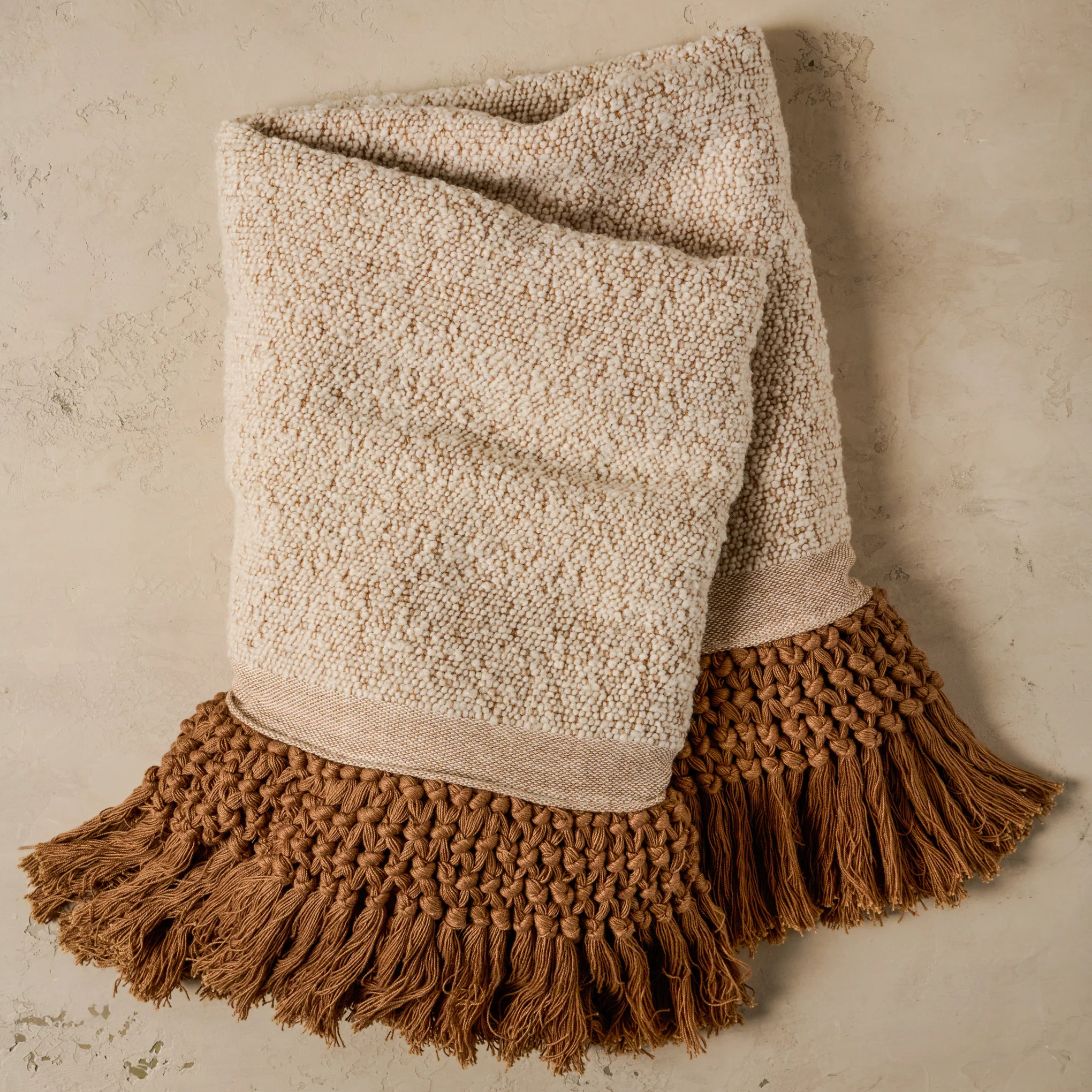 Adobe Essential Tassel Throw | Magnolia