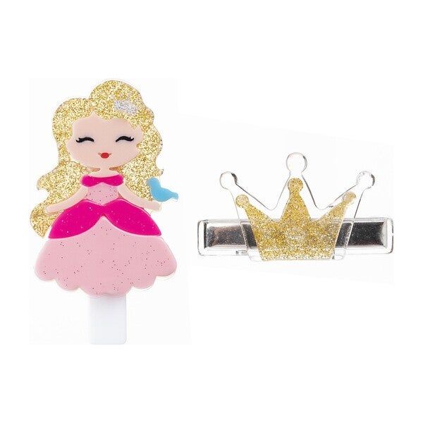 Cute Doll & Crown Alligator Clip Set | Maisonette