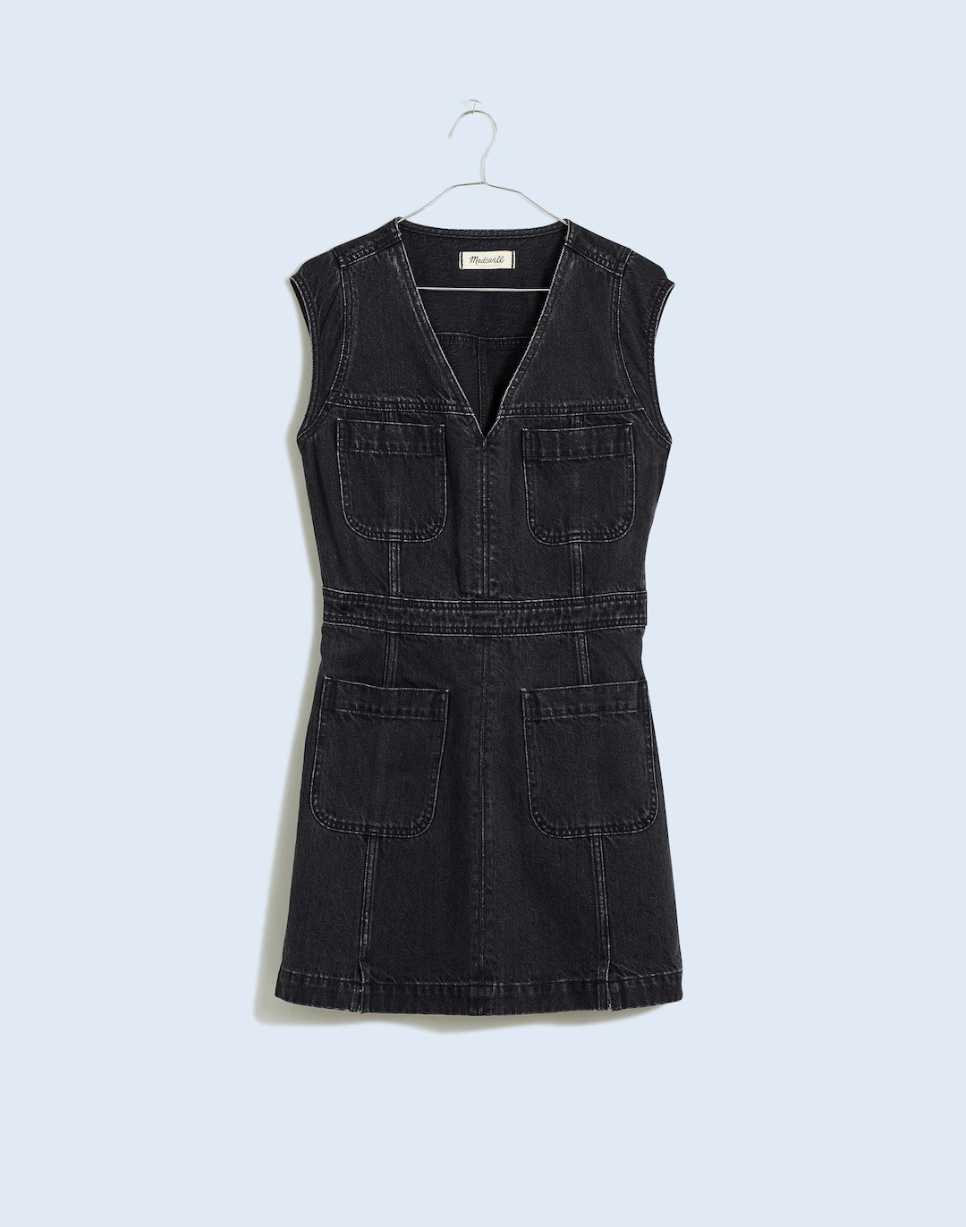 Denim Cap-Sleeve Mini Dress in Tarrybrook Wash | Madewell