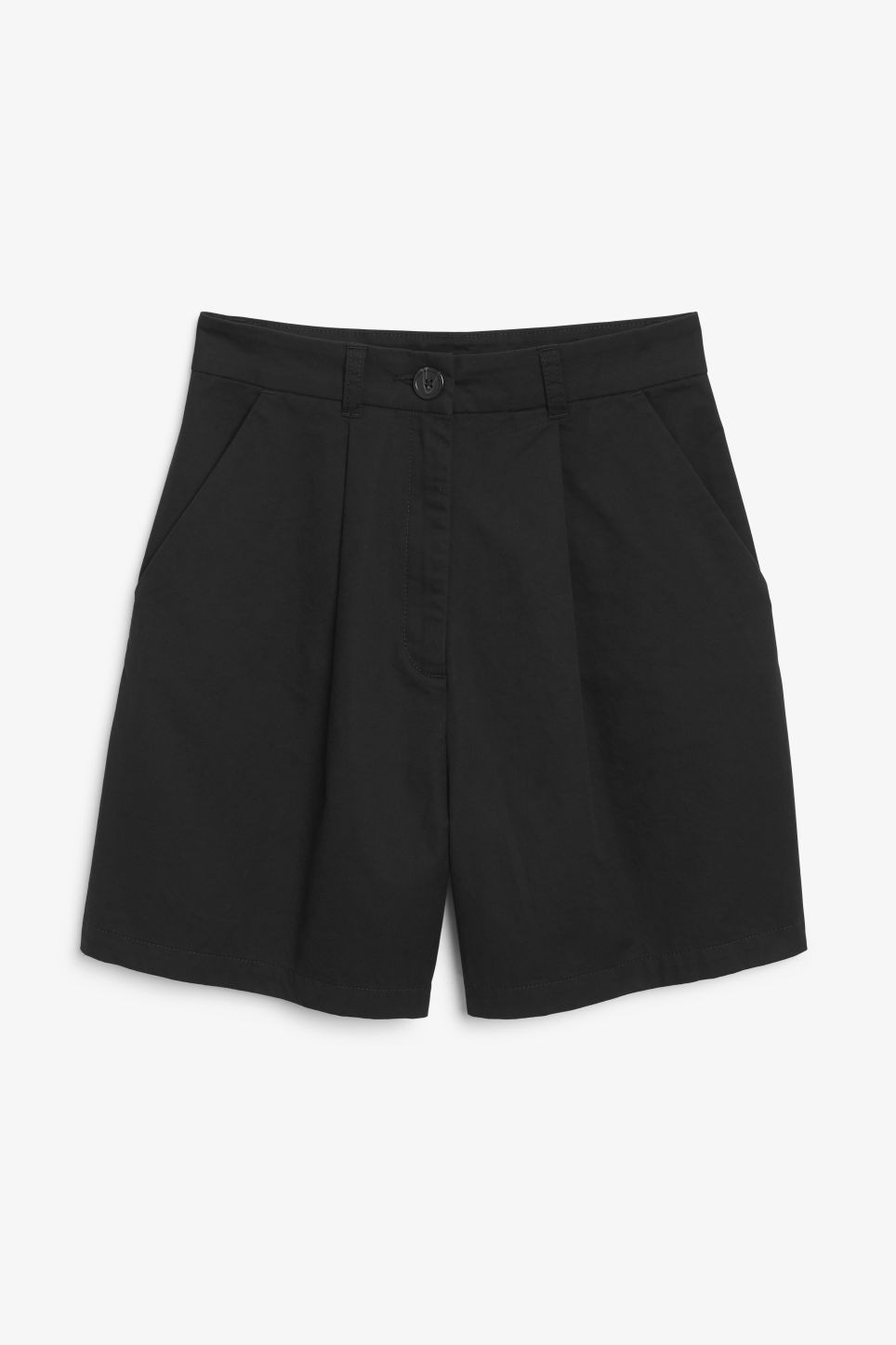 High waist tailored shorts - Black | Monki