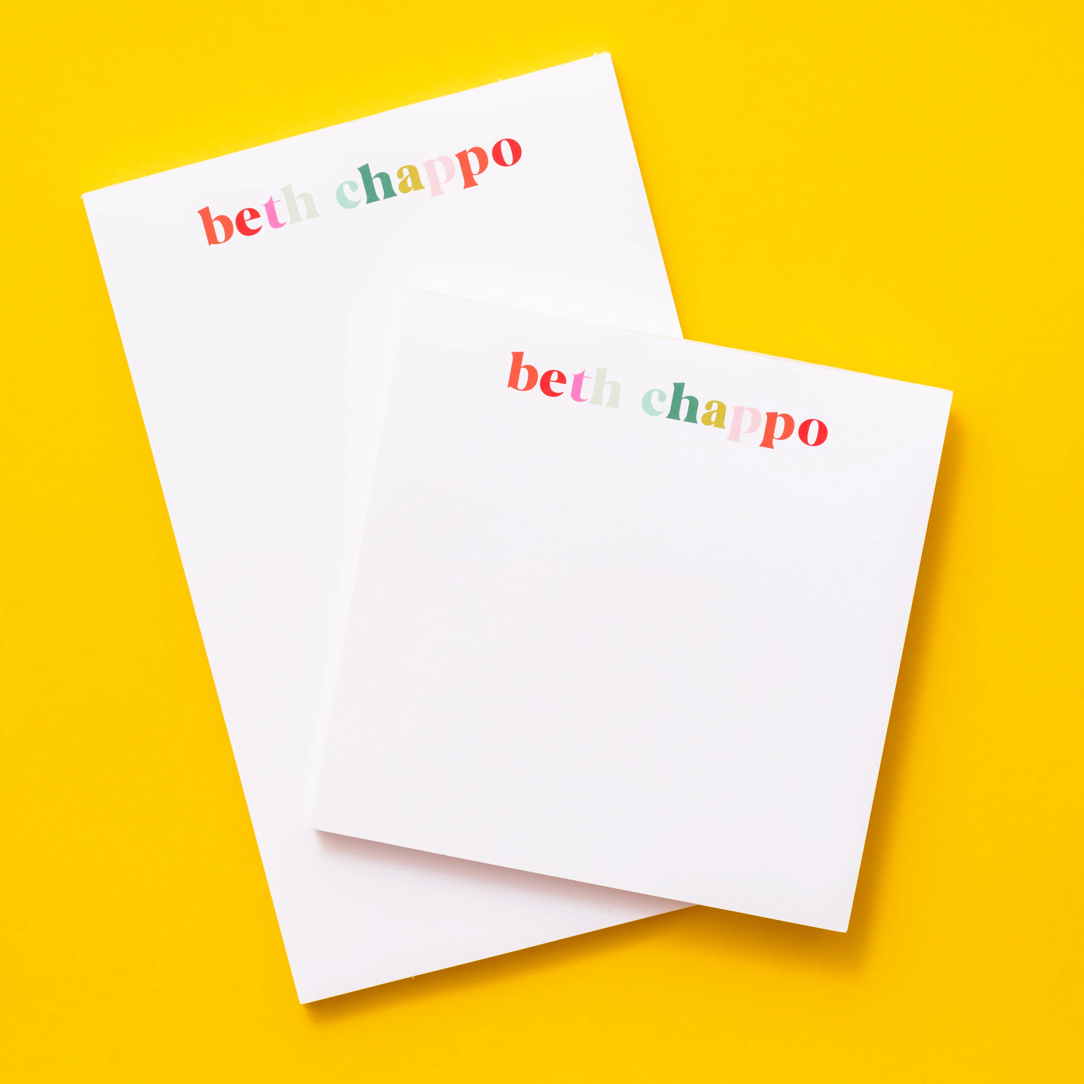 Beth Chappo x JCS Personalized Multicolored Notepad | Joy Creative Shop