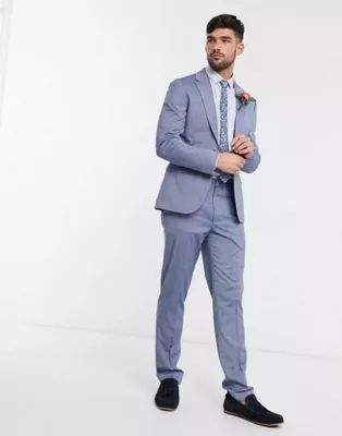 ASOS DESIGN wedding skinny suit in light blue | ASOS (Global)