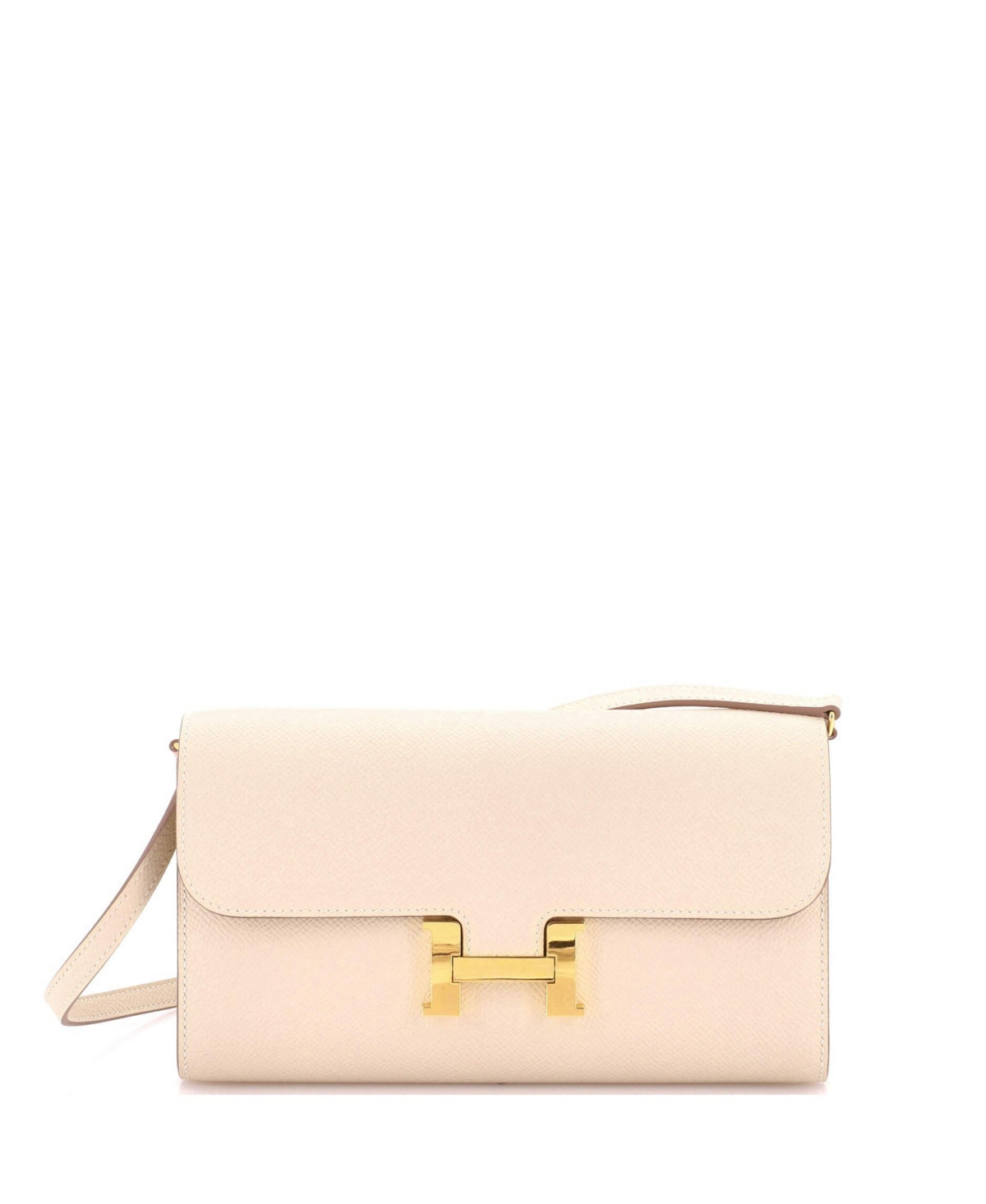 Pre-Owned Hermes Constance To Go Wallet Epsom - Natural | Macy's