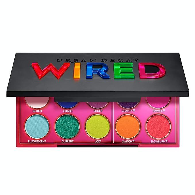 Amazon.com : Urban Decay Wired Eyeshadow Palette, 10 Shockingly Bright Shades - Blendable, Builda... | Amazon (US)