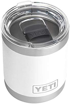 YETI Rambler 10 oz Lowball, Vacuum Insulated, Stainless Steel with MagSlider Lid, White | Amazon (US)
