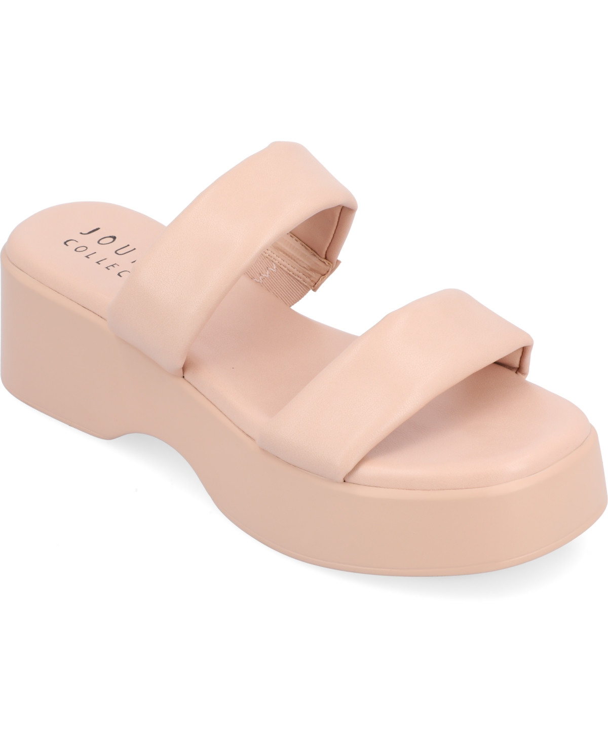 Journee Collection Women's Veradie Platform Sandals - Blush | Macy's