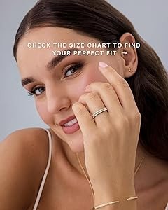 PAVOI 14K Gold Plated Solid 925 Sterling Silver CZ Simulated Diamond Stackable Ring Eternity Band... | Amazon (US)