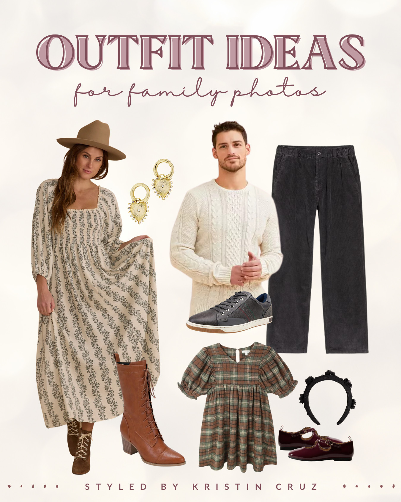 This botanical print maxi set the tone right away — flowy, relaxed, and so easy to build around. I layered in a chunky knit, some charcoal denim, and a pop of plaid… and just like that, everyone coordinates in those cream + sage tones without looking like we’re trying too hard. It’s effortless but pulled together… my favorite combo.

#LTKStyleTip #LTKSeasonal #LTKShoeCrush