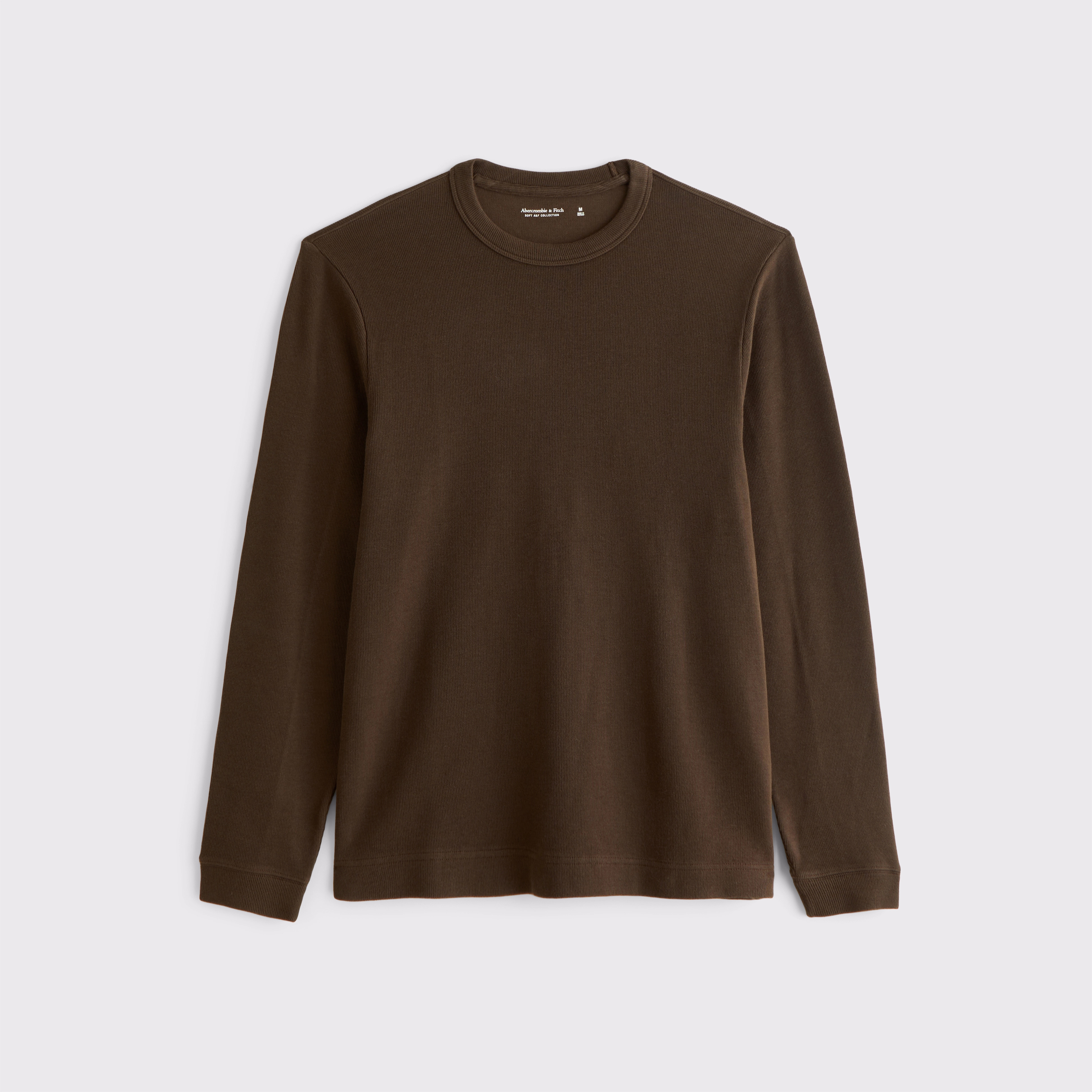 100% Cotton Long-Sleeve French Rib Tee | Abercrombie & Fitch (US)