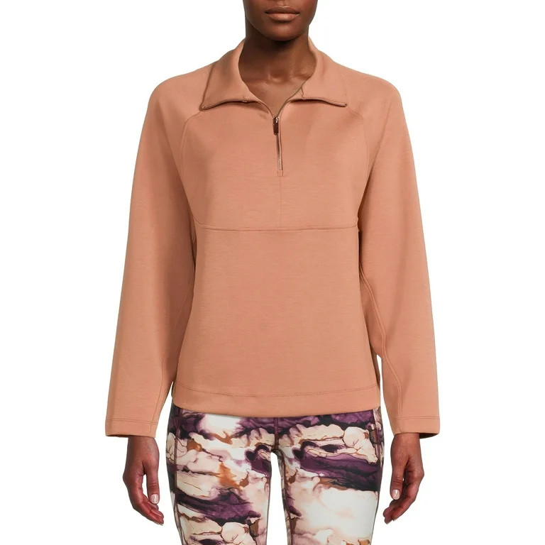 Avia Women's Athleisure Quarter Zip Polo Pullover | Walmart (US)
