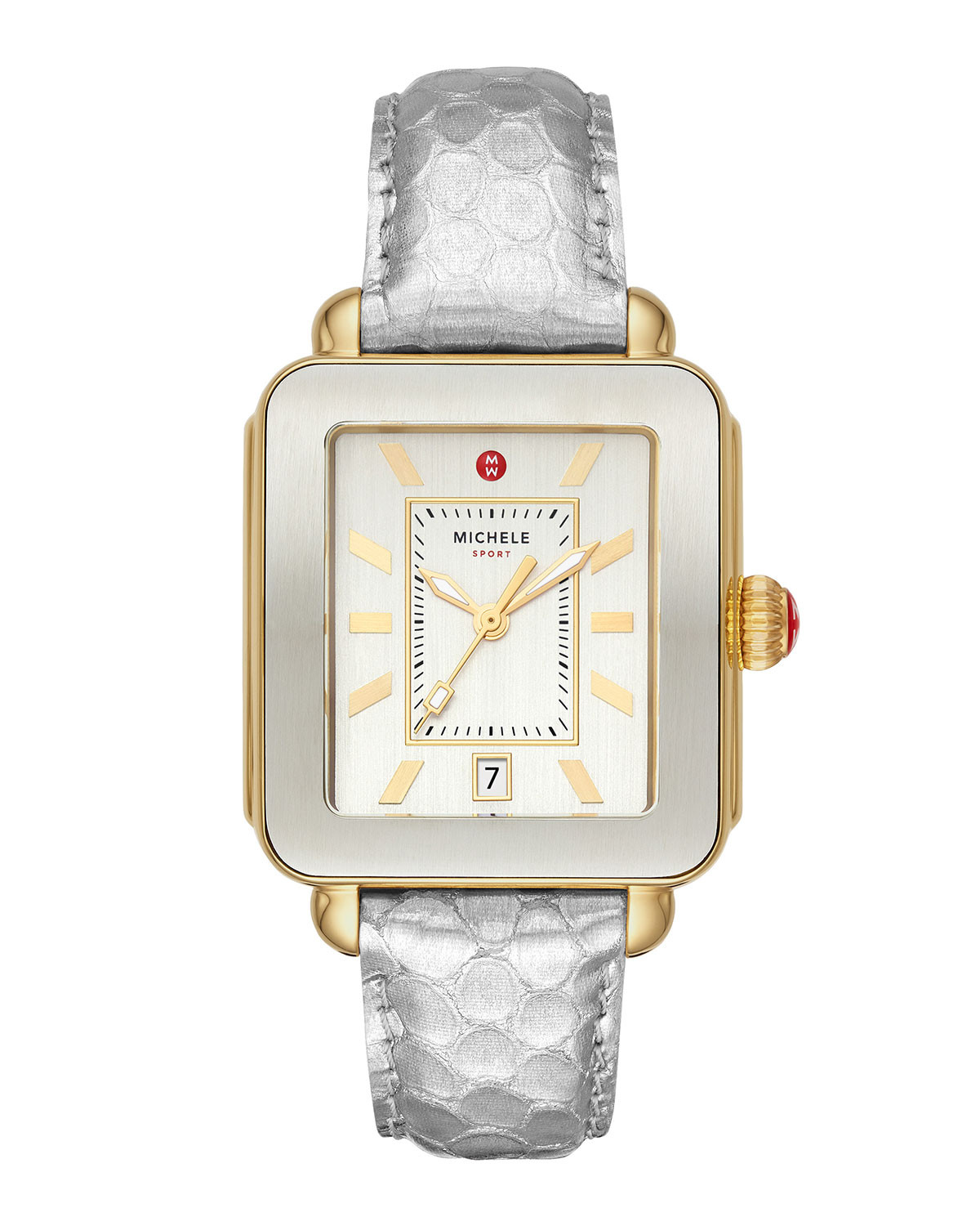Deco Sport Two-Tone Watch w/ Embossed Strap | Neiman Marcus