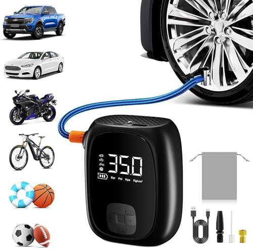 Tire Inflator Portable Air Compressor – Fast Inflation, Auto Shut-Off & LED Display | High-Powe... | Amazon (US)