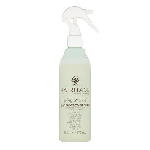 Hairitage Play It Cool Argan Oil Heat Protectant Spray | Prevents Hair Damage & Breakage, 6 Fl Oz | Amazon (US)
