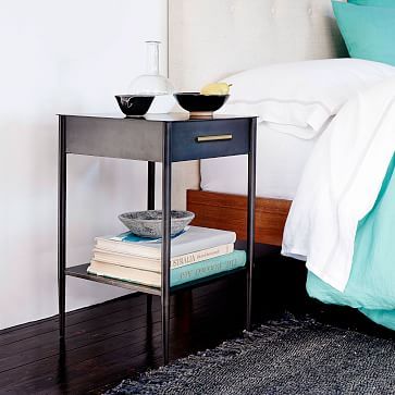 Metalwork Nightstand with Handle - Hot-Rolled Steel Finish | West Elm (US)