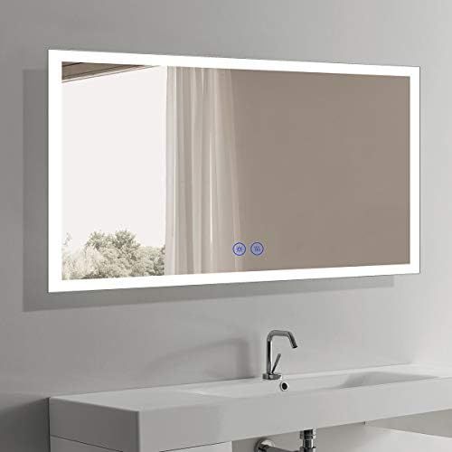Horizontal Smart Mirror LED Bathroom Mirror with Anti-Fog Function Mirror, 60 x 36 in (D-N031-W3) | Amazon (US)