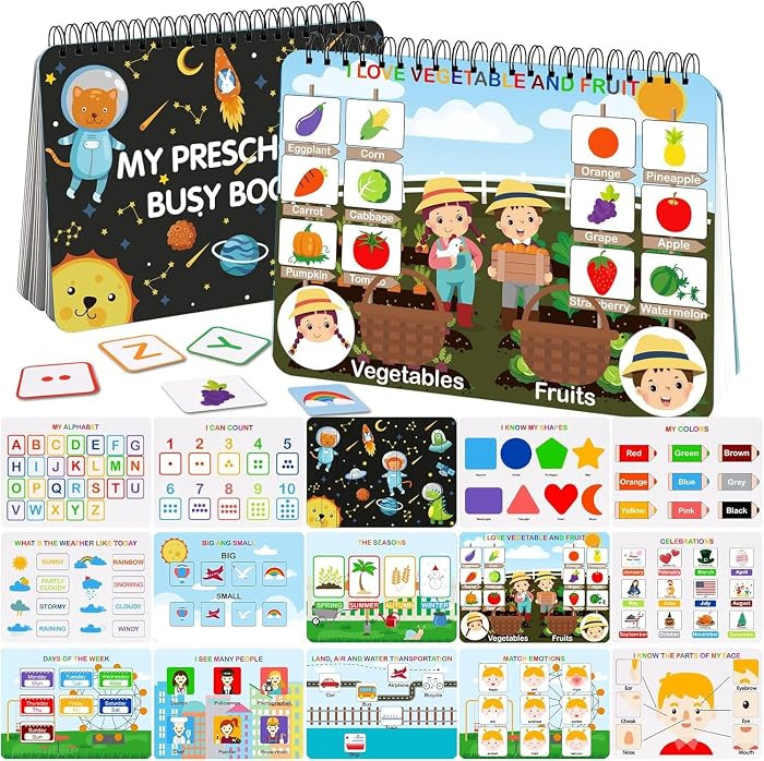 Mallify Busy Book for Toddlers 3-5, Preschool Busy Book 30 Themes Kids Binder and Early Learning ... | Amazon (US)