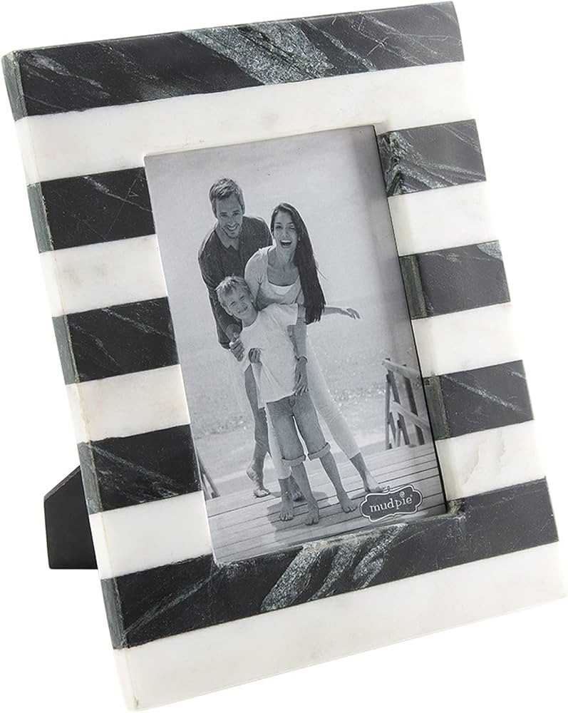 Mud Pie Black and White Marble Frame, 5 x 7 | Amazon (US)