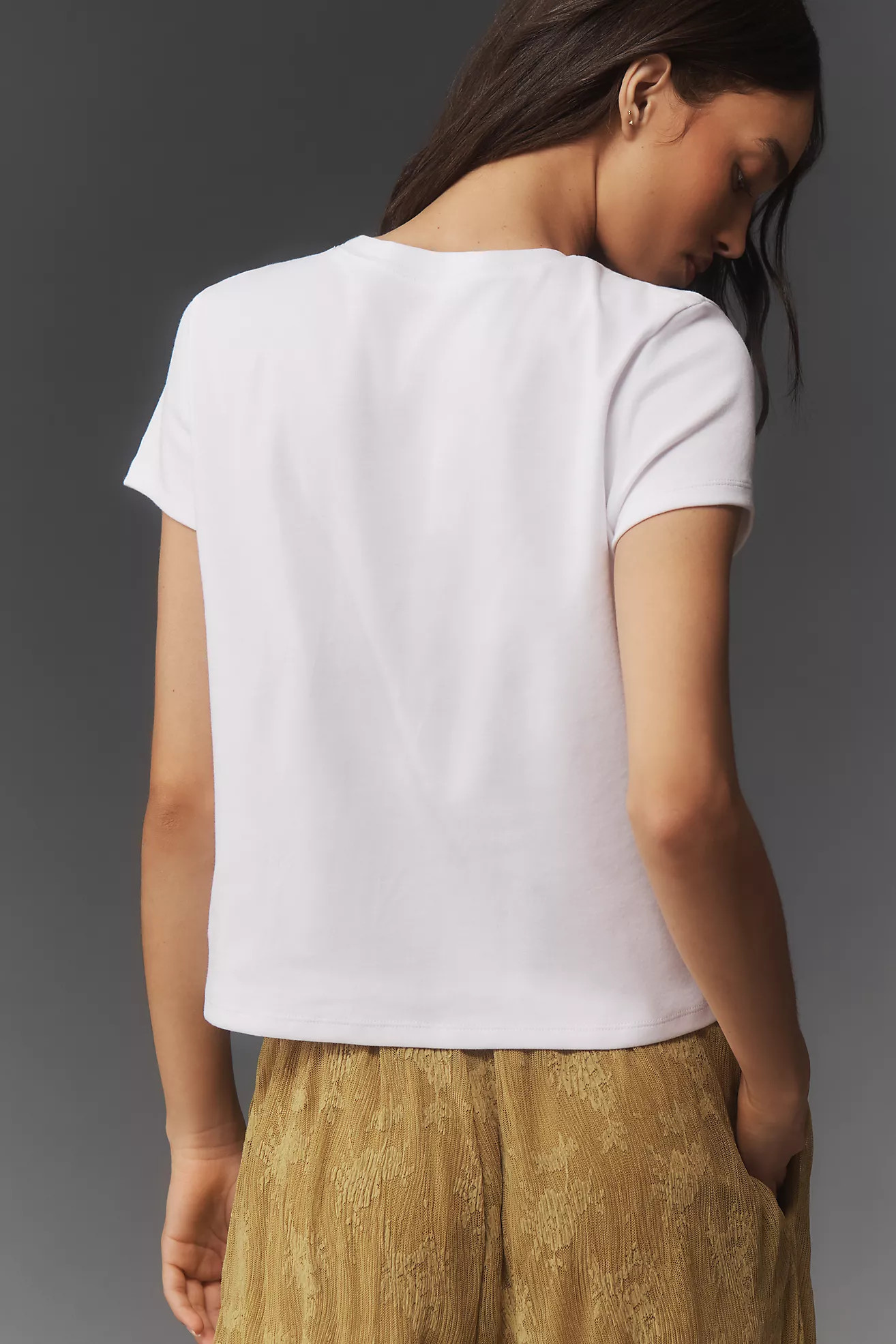 Maeve Heart Ruffle Tee | Anthropologie (US)