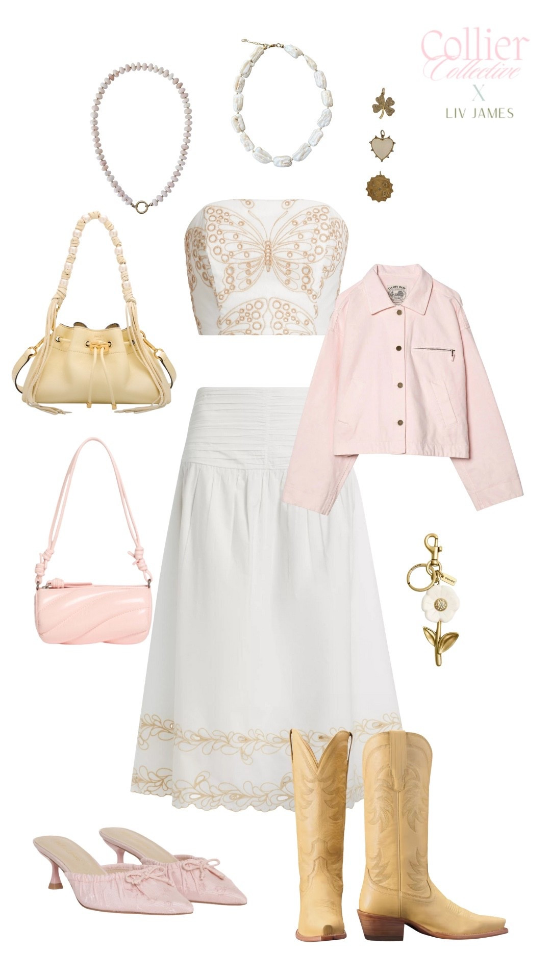 Soft pastels, embroidered details, and just the right touch of southern charm. A look that balances romance with edge—perfect for golden hour strolls, sorority events, or a casual night out. ✨ Collier Collective x Liv James is all about effortless chic with a touch of individuality.

#CollierCollective #LivJames #OOTD #SouthernStyle #ModernRomance #CollierCollectiveStyle #ButterflyDetails #PastelAesthetic


#LTKStyleTip #LTKSeasonal #LTKU