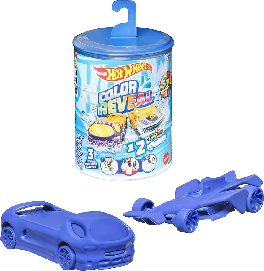 Hot Wheels Set of 2 Color Reveal Cars or Trucks in 1:64 Scale, Surprise Reveal & Repeat Color Cha... | Amazon (US)