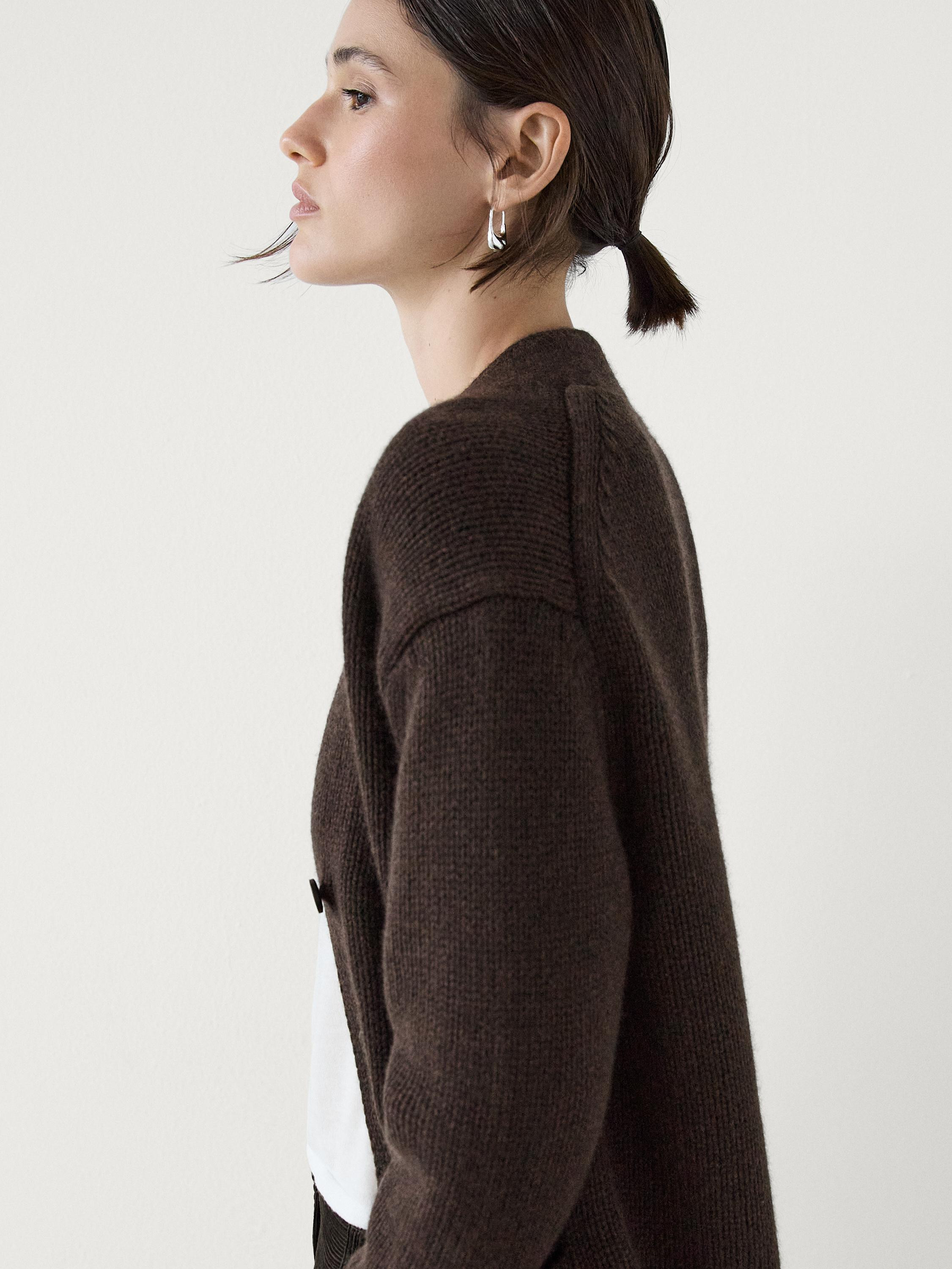 Lange Strickcardigan mit Taschen | Massimo Dutti DE