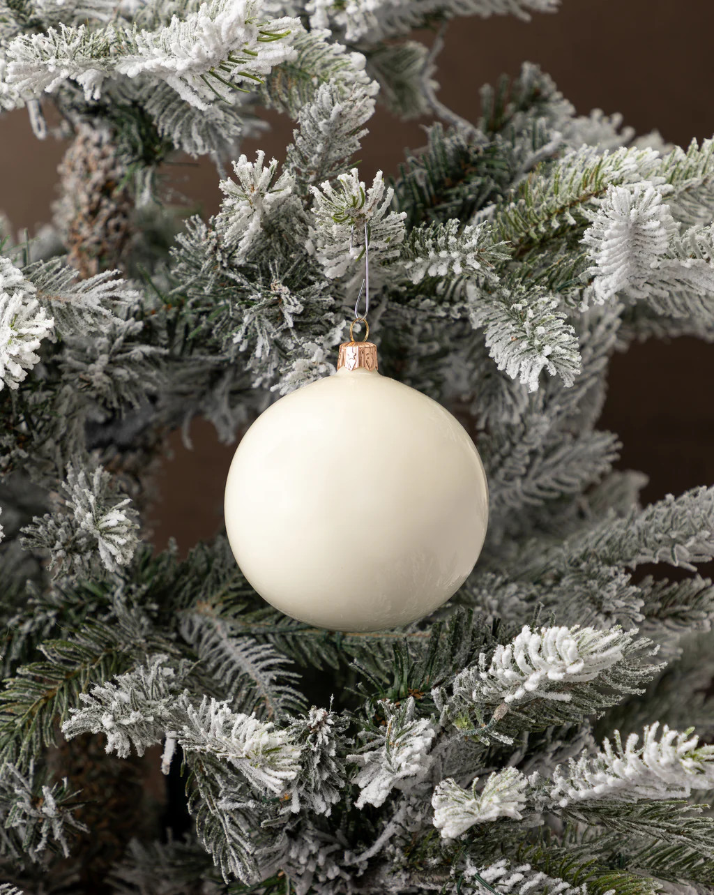 Glossy Snow Glass Ornaments (Set of 4) | McGee & Co.